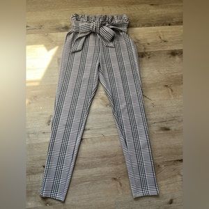 Plaid stretchy pants